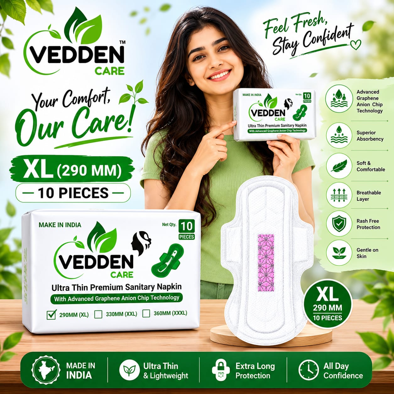 Vedden Care Premium Sanitary Pads - Slide 2