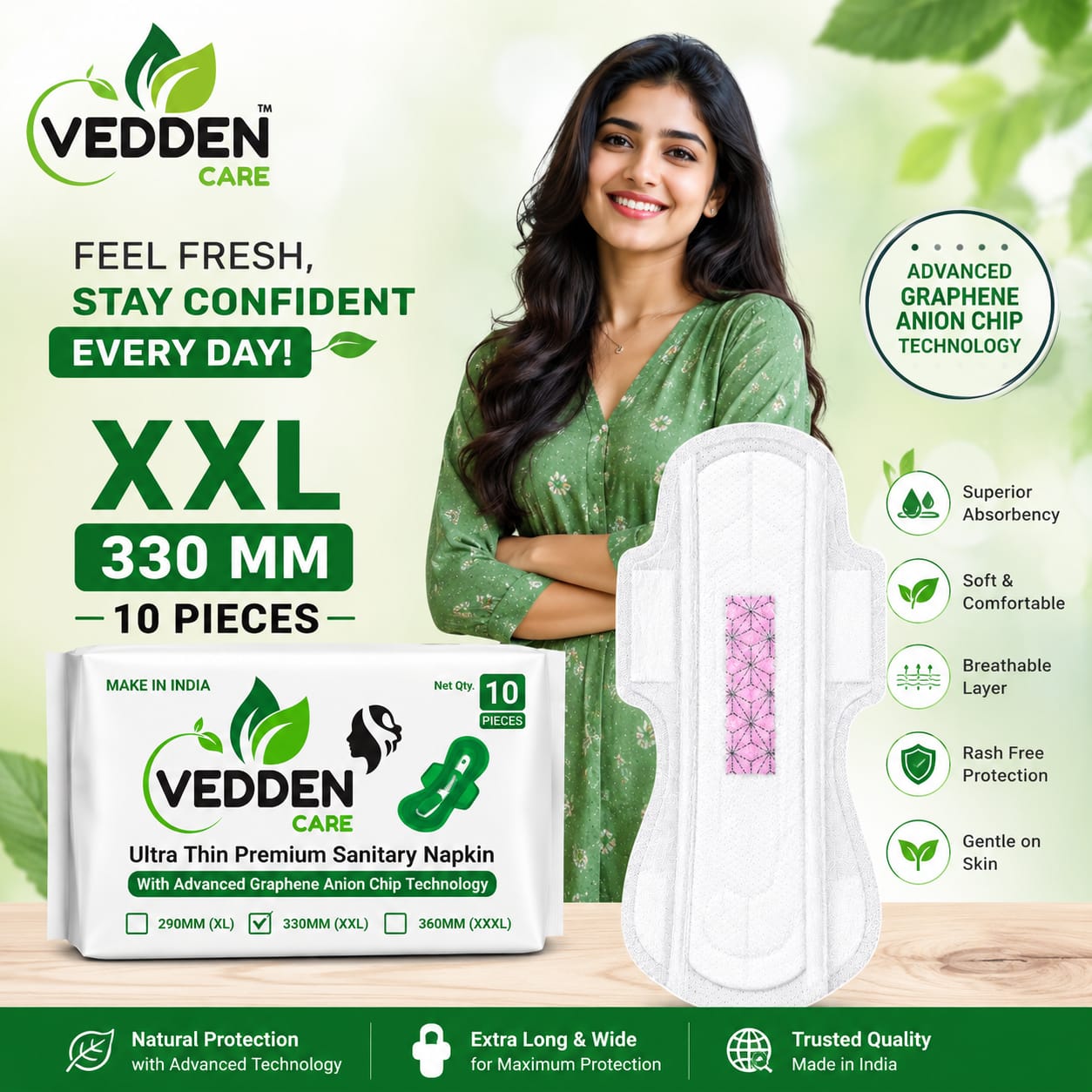 Vedden Care Premium Sanitary Pads - Slide 8